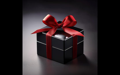 Gift Box Black with Gift Paper and Bag