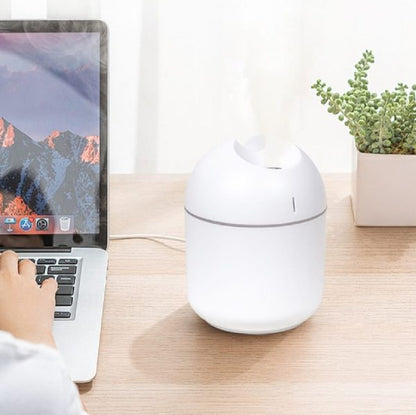 250ml Mini Ultrasonic Air Purifier & LED USB Humidifier | Quiet & Portable